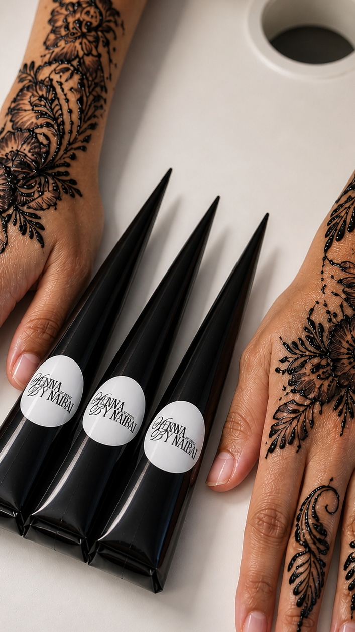 3-Pack Jagua Henna Cones